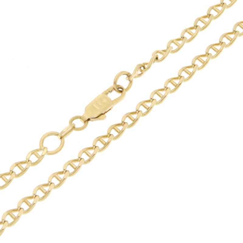 COLLANA MAGLIA TRAVERSINO LUNGH. CM 54 LARGH CM 0.30 ORO GIALLO 750/1000 GR 12.70