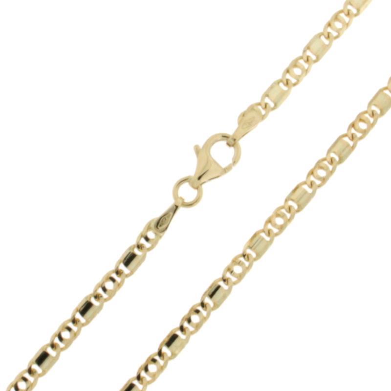 COLLANA MAGLIA OCCHIO DI PERNICE PIENA LUNGH CM 45  LARGH CM 0.30 ORO GIALLO 750/1000 GR.9.30