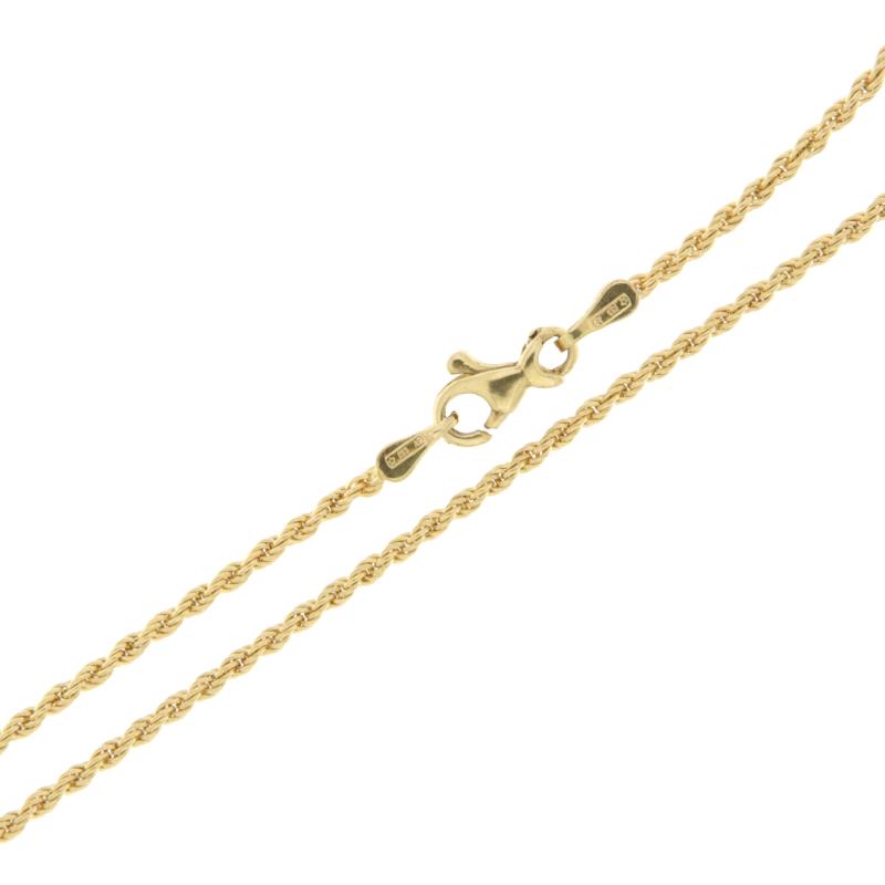 COLLANA MAGLIA CORDA LINEARE LUNGH CM 50.5 LARGH CM 0.20 ORO GIALLO 750/1000 GR 5.8