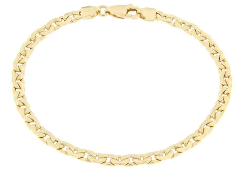 BRACCIALE MAGLIA COBRA LUNGH CM 19 LARGH CM 0.40 ORO GIALLO 750/1000 GR 5.60