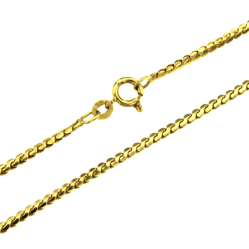 COLLANA MAGLIA SERPENTINA LUNGH CM 51 LARG CM 0.2 ORO GIALLO 750/1000 GR 12