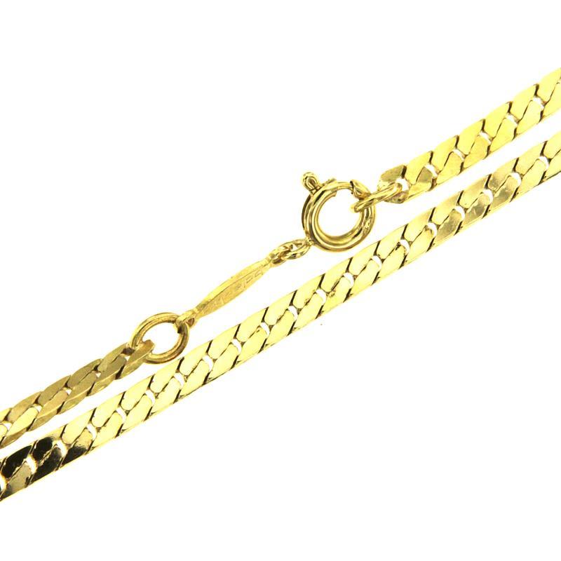 COLLANA MAGLIA GROUMETTE LUNGH CM 42 LARGH CM 0.40 ORO GIALLO 750/1000 GR 15.20